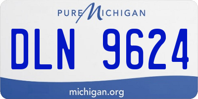 MI license plate DLN9624