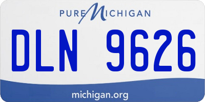 MI license plate DLN9626