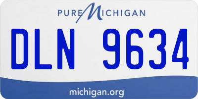 MI license plate DLN9634