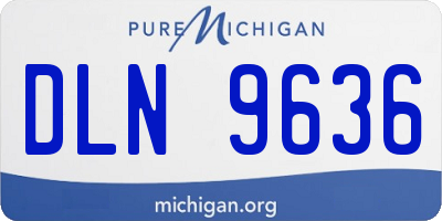 MI license plate DLN9636