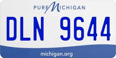 MI license plate DLN9644