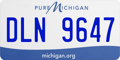 MI license plate DLN9647