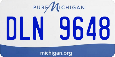 MI license plate DLN9648