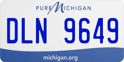 MI license plate DLN9649