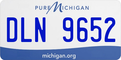 MI license plate DLN9652