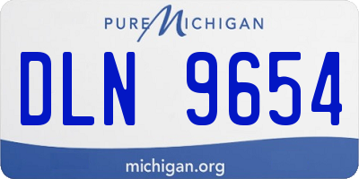 MI license plate DLN9654