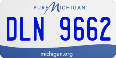 MI license plate DLN9662