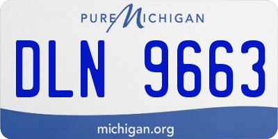 MI license plate DLN9663