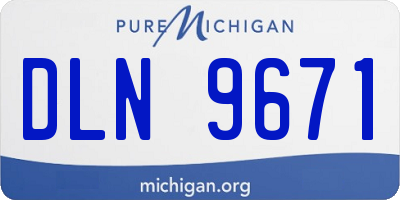 MI license plate DLN9671