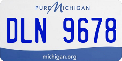 MI license plate DLN9678