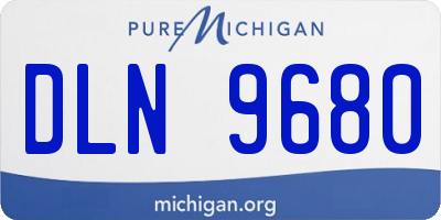 MI license plate DLN9680