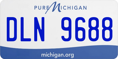 MI license plate DLN9688