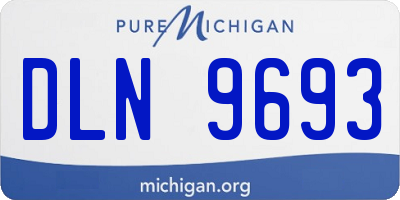 MI license plate DLN9693