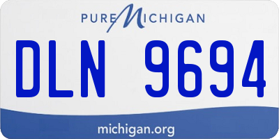 MI license plate DLN9694