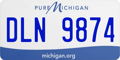 MI license plate DLN9874