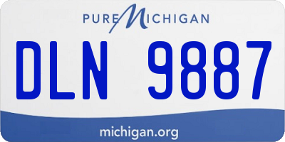 MI license plate DLN9887