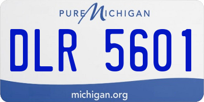 MI license plate DLR5601