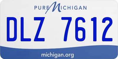 MI license plate DLZ7612