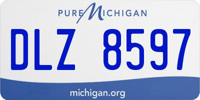 MI license plate DLZ8597