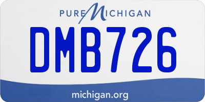 MI license plate DMB726