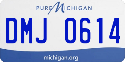 MI license plate DMJ0614