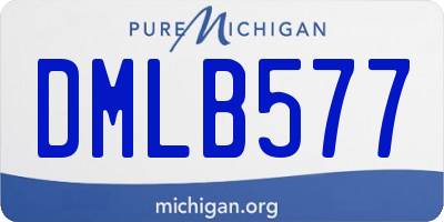 MI license plate DMLB577