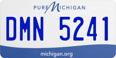 MI license plate DMN5241