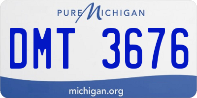 MI license plate DMT3676