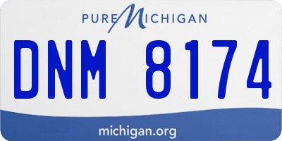 MI license plate DNM8174