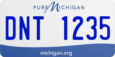 MI license plate DNT1235