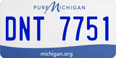 MI license plate DNT7751