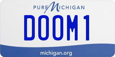 MI license plate DOOM1