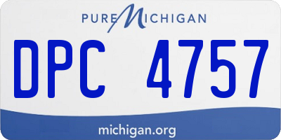 MI license plate DPC4757