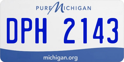 MI license plate DPH2143