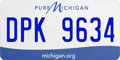 MI license plate DPK9634