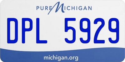 MI license plate DPL5929