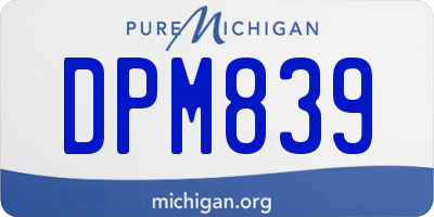 MI license plate DPM839