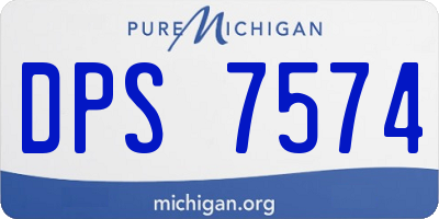 MI license plate DPS7574