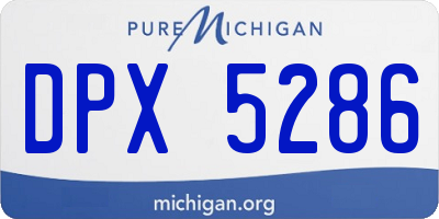 MI license plate DPX5286