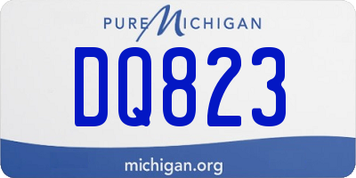 MI license plate DQ823