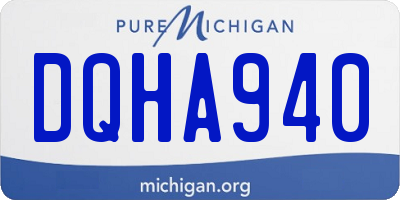 MI license plate DQHA940