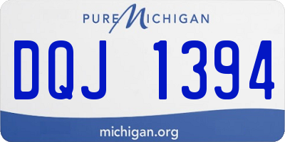 MI license plate DQJ1394