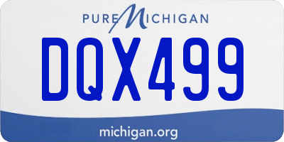 MI license plate DQX499