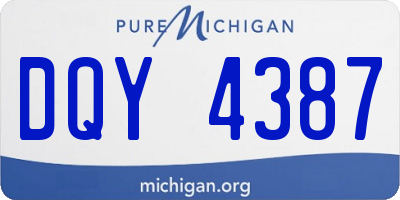 MI license plate DQY4387