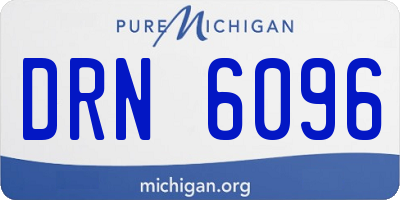 MI license plate DRN6096