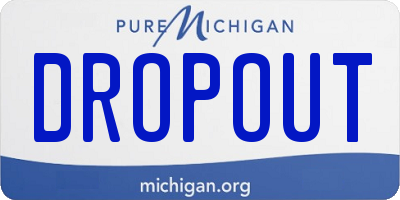 MI license plate DROPOUT