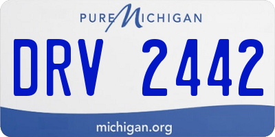 MI license plate DRV2442