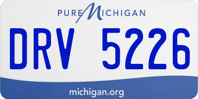 MI license plate DRV5226