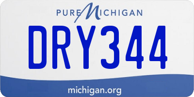 MI license plate DRY344