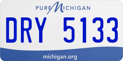 MI license plate DRY5133